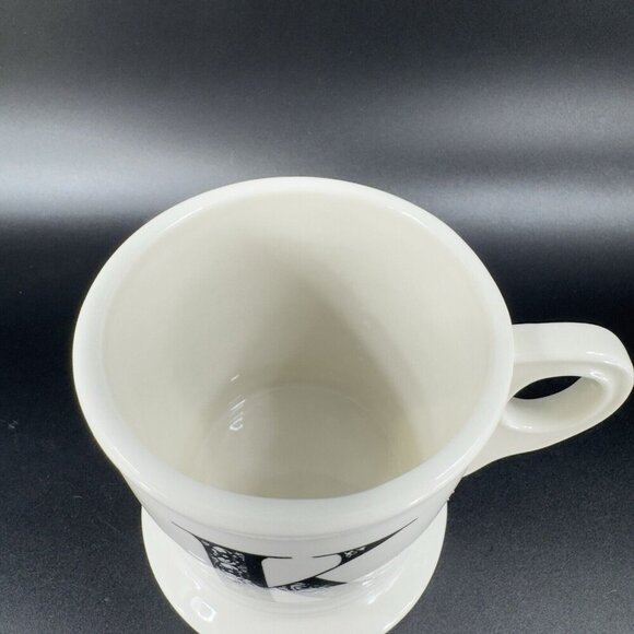 Anthropologie Monogram Letter K Mug Black Initial White Ceramic Coffee Mug Cup - Picture 7 of 10